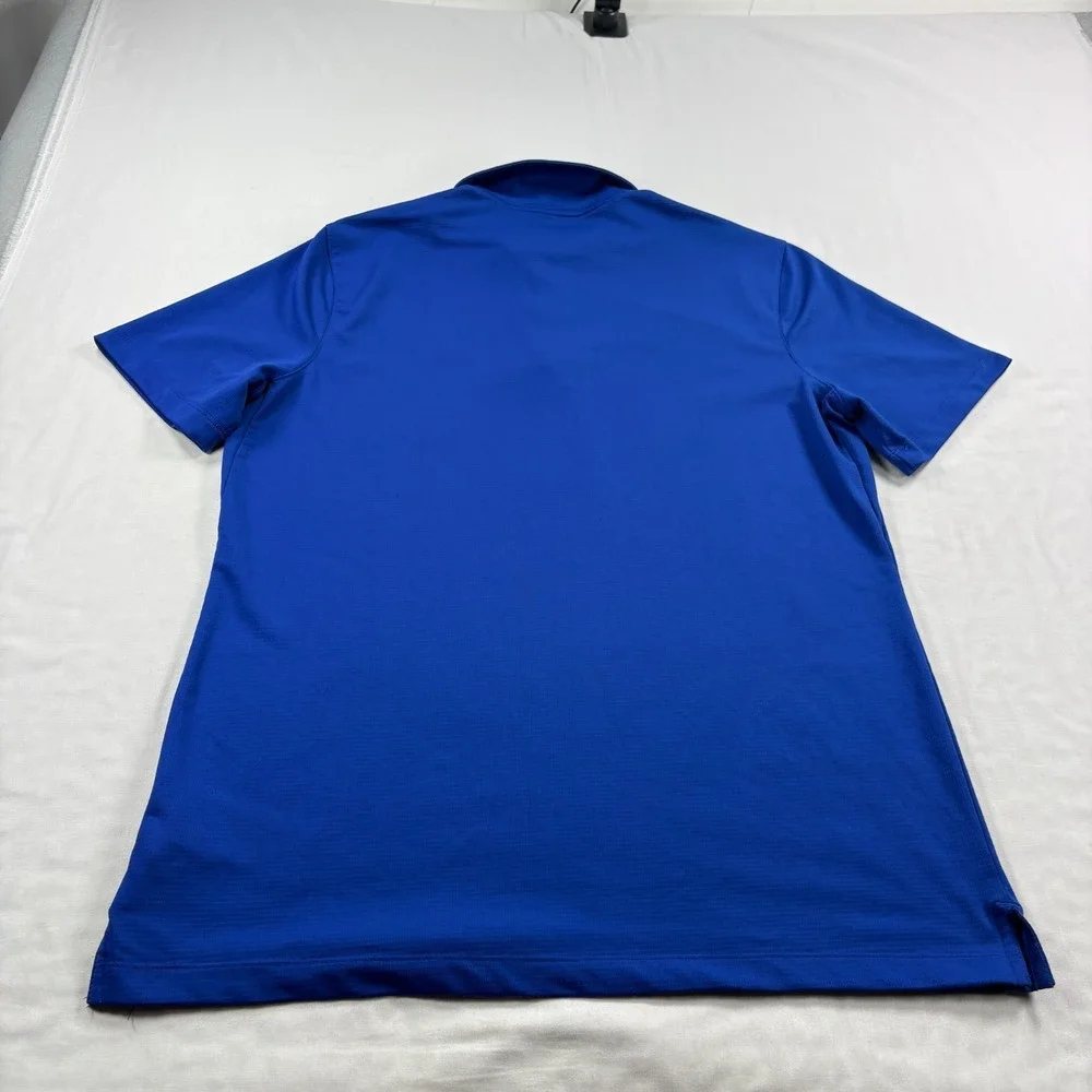 Atlanta Braves Nike Polo Shirt Mens L Blue Cooperstown Collection Dri Fit MLB